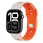 For Apple Watch 42mm / 41mm / 40mm / 38mm I-Shape Two-color Liquid Silicone Watch Band(Starlight Orange)