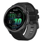 For Garmin Forerunner 970 Two Color Steel Buckle Silicone Watch Band(Black Grey)