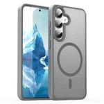 For Samsung Galaxy S24 5G Fanying Series PC Hybrid TPU Translucent Frosted MagSafe Phone Case(Silver Grey)