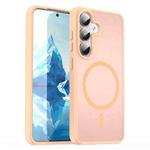 For Samsung Galaxy S24 5G Fanying Series PC Hybrid TPU Translucent Frosted MagSafe Phone Case(Rouge Powder)