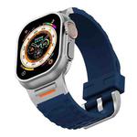 For Apple Watch 46mm / 49mm / 45mm / 44mm Tuobuzhe Liquid Silicone Watch Band(Midnight Blue)