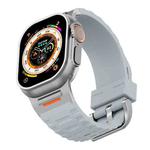 For Apple Watch 46mm / 49mm / 45mm / 44mm Tuobuzhe Liquid Silicone Watch Band(Cloudy Gray)