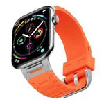 For Apple Watch 42mm / 41mm / 40mm / 38mm Tuobuzhe Liquid Silicone Watch Band(Orange)