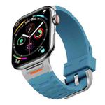 For Apple Watch 42mm / 41mm / 40mm / 38mm Tuobuzhe Liquid Silicone Watch Band(Advanced Blue)