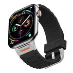 For Apple Watch 42mm / 41mm / 40mm / 38mm Tuobuzhe Liquid Silicone Watch Band(Black)