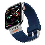 For Apple Watch 42mm / 41mm / 40mm / 38mm Tuobuzhe Liquid Silicone Watch Band(Midnight Blue)