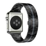 For Apple Watch 42 / 44 / 45 / 46 / 49mm xDfind Butterfly Buckle Stainless Steel Watch Band(Black Grey)
