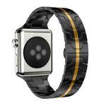 For Apple Watch 42 / 44 / 45 / 46 / 49mm xDfind Butterfly Buckle Stainless Steel Watch Band(Black Gold)