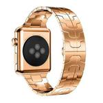 For Apple Watch 42 / 44 / 45 / 46 / 49mm xDfind Butterfly Buckle Stainless Steel Watch Band(Rose Gold)