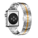 For Apple Watch 38 / 40 / 41 / S10 42mm xDfind Butterfly Buckle Stainless Steel Watch Band(Silver Gold)