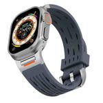 For Apple Watch 42mm / 41mm / 40mm / 38mm Tuobuzhe Oval Holes Silicone Watch Band(Grey)