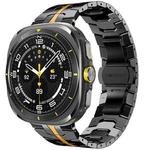For Samsung Galaxy Watch Ultra / Ultra 2025 xDfind Butterfly Buckle Stainless Steel Watch Band(Black Gold)