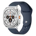 For Samsung Galaxy Watch Ultra / Ultra 2025 xDfind Rivet Buckle Genuine Leather Watch Band(Dark Blue)