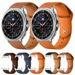 For Samsung Galaxy Watch Ultra / Ultra 2025 xDfind Rivet Buckle Genuine Leather Watch Band(Brown)