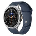 For Samsung Galaxy Watch8 / 8 Classic xDfind Rivet Buckle Genuine Leather Watch Band(Dark Blue)