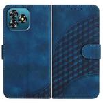 For Oukitel C53 Elephant Head Embossed Phone Leather Case with Lanyard(Royal Blue)