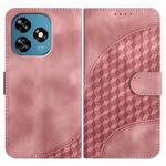 For Oukitel C51 Elephant Head Embossed Phone Leather Case with Lanyard(Pink)