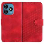 For Oukitel C51 Elephant Head Embossed Phone Leather Case with Lanyard(Red)