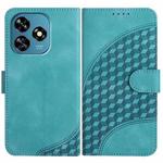 For Oukitel C51 Elephant Head Embossed Phone Leather Case with Lanyard(Light Blue)