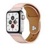 For Apple Watch 42 / 44 / 45 / 46 / 49mm xDfind Rivet Buckle Genuine Leather Watch Band(Pink)