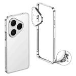 For Huawei Pura 80 5G Metal Frame Heat Dissipation Phone Case with Camera Guard Ring(Silver)