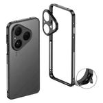 For Huawei Pura 80 5G Metal Frame Heat Dissipation Phone Case with Camera Guard Ring(Black)
