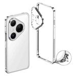 For Huawei Pura 80 Pro 5G / 80 Pro+ 5G Metal Frame Heat Dissipation Phone Case with Camera Guard Ring(Silver)