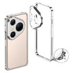 For Huawei Pura 80 Ultra 5G Metal Frame Heat Dissipation Phone Case with Camera Guard Ring(Silver)