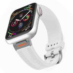 For Apple Watch 42mm / 41mm / 40mm / 38mm Tuobuzhe Woven Texture Silicone Watch Band(White)