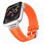 For Apple Watch 42mm / 41mm / 40mm / 38mm Tuobuzhe Woven Texture Silicone Watch Band(Orange)
