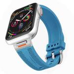 For Apple Watch 42mm / 41mm / 40mm / 38mm Tuobuzhe Woven Texture Silicone Watch Band(Advanced Blue)