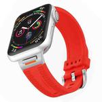 For Apple Watch 42mm / 41mm / 40mm / 38mm Tuobuzhe Woven Texture Silicone Watch Band(Red)