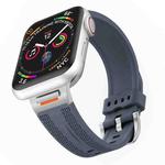 For Apple Watch 42mm / 41mm / 40mm / 38mm Tuobuzhe Woven Texture Silicone Watch Band(Grey)