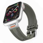 For Apple Watch 42mm / 41mm / 40mm / 38mm Tuobuzhe Woven Texture Silicone Watch Band(Forest Green)