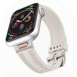 For Apple Watch 42mm / 41mm / 40mm / 38mm Tuobuzhe Woven Texture Silicone Watch Band(Starlight)