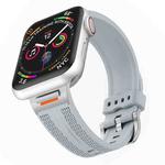For Apple Watch 42mm / 41mm / 40mm / 38mm Tuobuzhe Woven Texture Silicone Watch Band(Cloudy Gray)