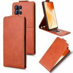 For Oukitel C61 / C61 Pro Magnetic Vertical Flip Leather Phone Case with Buckle(Brown)