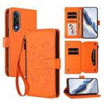 For OnePlus Nord 5 5G / Ace 5 Ultra Butterfly Love Flower Multi-card Zipper Wallet Leather Phone Case(Orange)