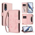 For OnePlus Nord 5 5G / Ace 5 Ultra Butterfly Love Flower Multi-card Zipper Wallet Leather Phone Case(Pink)
