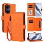 For OnePlus Nord CE 3 Lite 5G / N30 5G Butterfly Love Flower Multi-card Zipper Wallet Leather Phone Case(Orange)