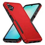 For Samsung Galaxy A06 4G / 5G Pioneer Armor Heavy Duty PC + TPU Phone Case(Red+Black)