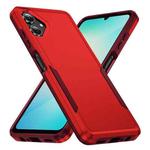 For Samsung Galaxy A06 4G / 5G Pioneer Armor Heavy Duty PC + TPU Phone Case(Red+Rose Red)