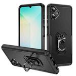For Samsung Galaxy A06 4G / 5G Pioneer Armor Heavy Duty PC + TPU Phone Case with Holder(Black)