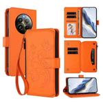 For Realme 13 / 12 4G / P1 5G Global Butterfly Love Flower Multi-card Zipper Wallet Leather Phone Case(Orange)