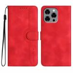 For Doogee Note 58 / Note 58 Pro Heart Pattern Skin Feel Leather Phone Case(Red)