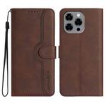 For Doogee Note 58 / Note 58 Pro Heart Pattern Skin Feel Leather Phone Case(Brown)