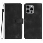 For Doogee Note 58 / Note 58 Pro Heart Pattern Skin Feel Leather Phone Case(Black)