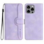 For Doogee Note 58 / Note 58 Pro Heart Pattern Skin Feel Leather Phone Case(Purple)