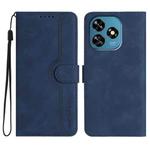 For Oukitel C51 Heart Pattern Skin Feel Leather Phone Case(Royal Blue)