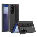 For Samsung Galaxy Z Fold7 5G GKK Ultra-thin Wristband Shockproof Phone Case(Carbon Fiber)